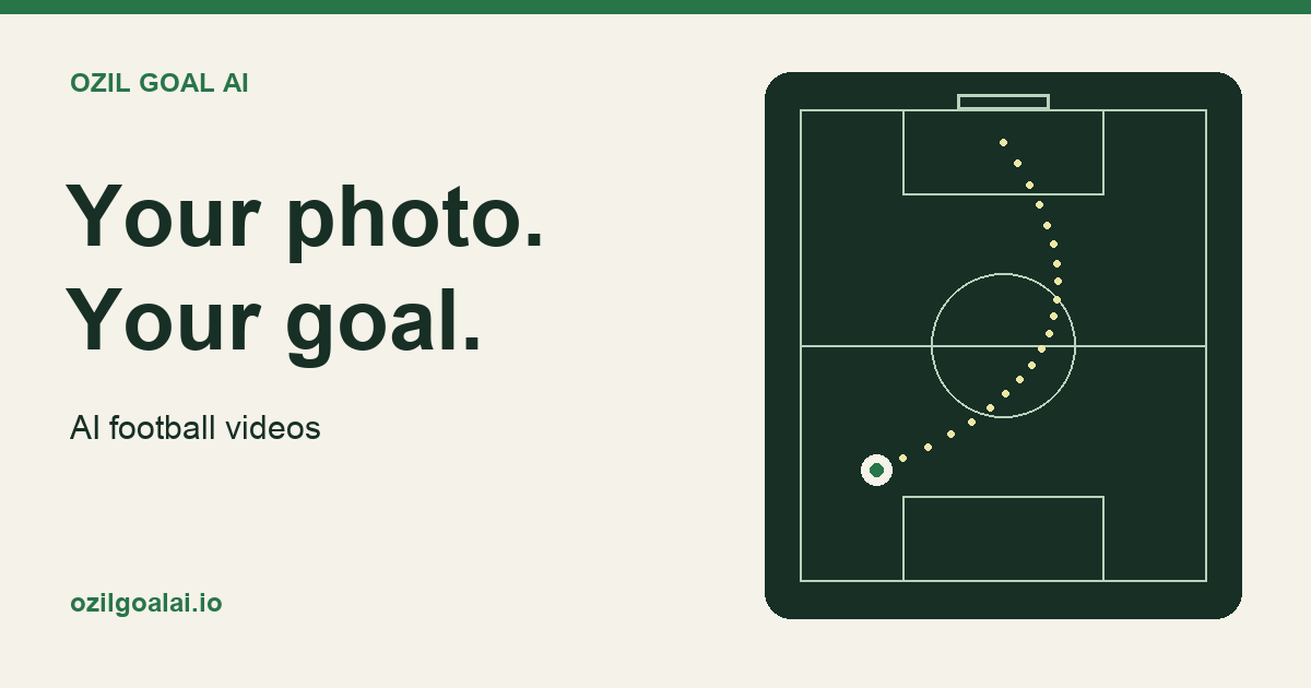 Ozil Goal AI — Turn Your Photo into a Football Goal Video